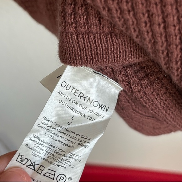 Outerknown Zephyr Waffle Pattern Pullover Sweater - Picture 6 of 6